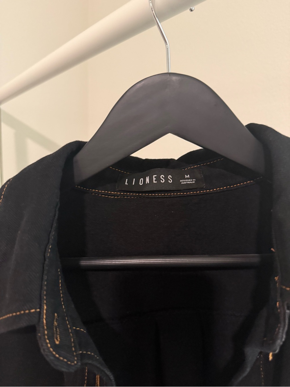 Lioness Black Oversized Denim Button-Up Jacket - Picture 3 of 4